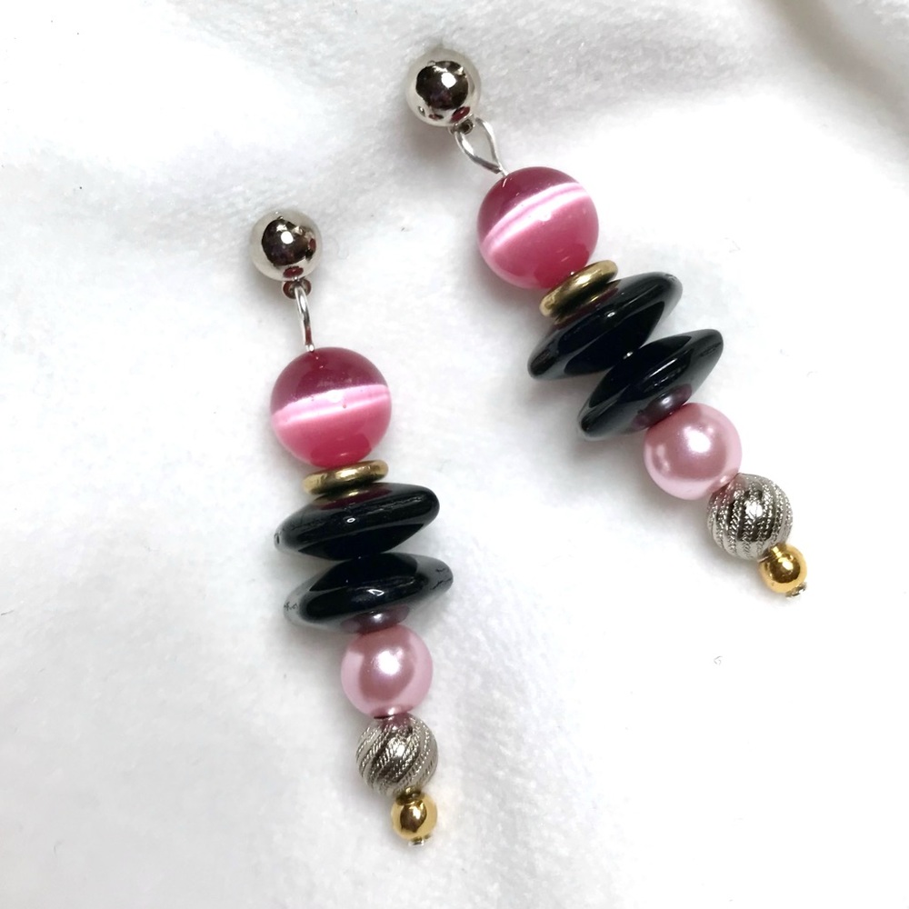 Handmade Earrings with Vintage and Modern Elements (E165) New Without Tags